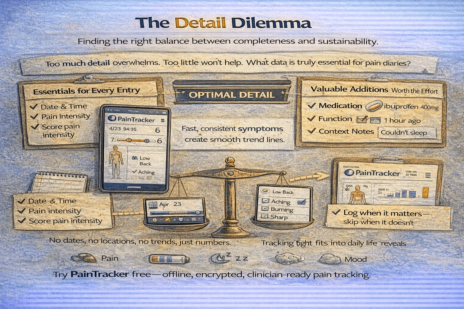 How Detailed Should a Pain Diary Be? Finding the Right Balance