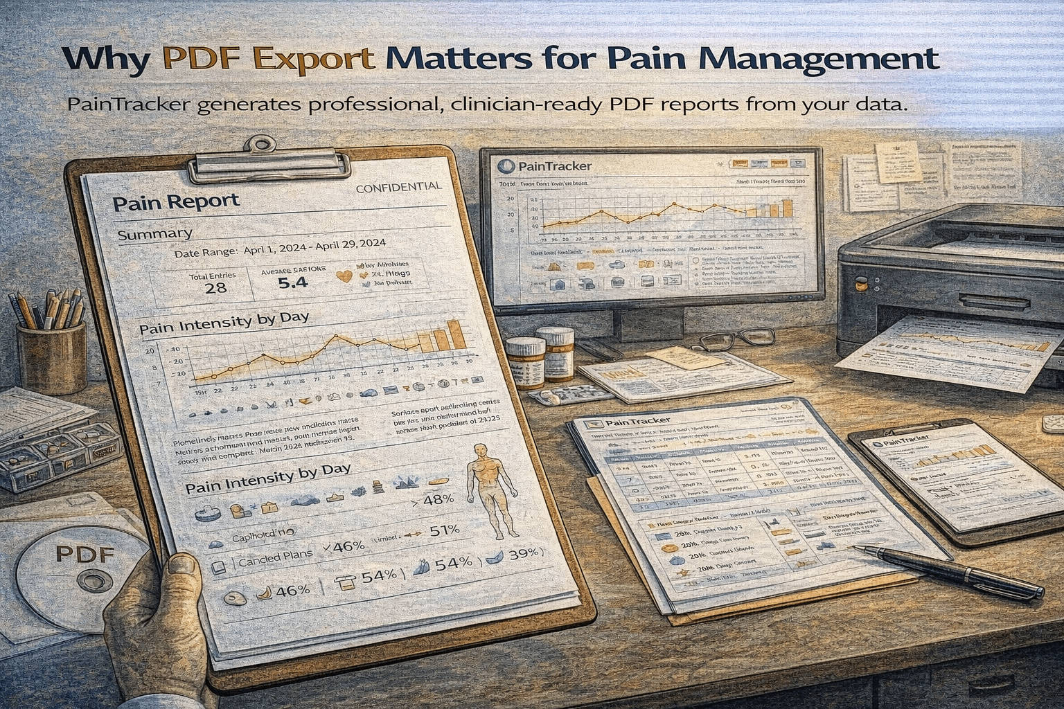 Export Pain Logs to PDF: Share Clinical Data on Your Terms